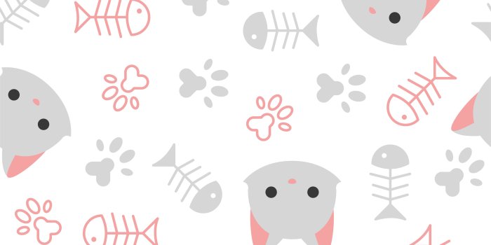 5001x5001 cute kitten seamless pattern, cat lover theme - Download Free
