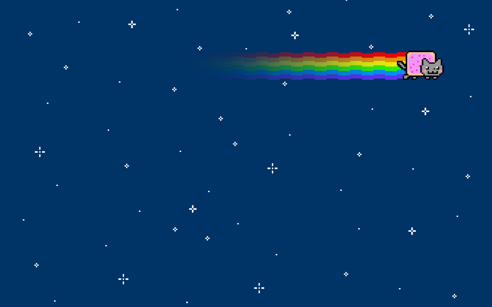 1920x1200 Outer space cats rainbows nyan cat wallpaper | 1920x1200 | 21786