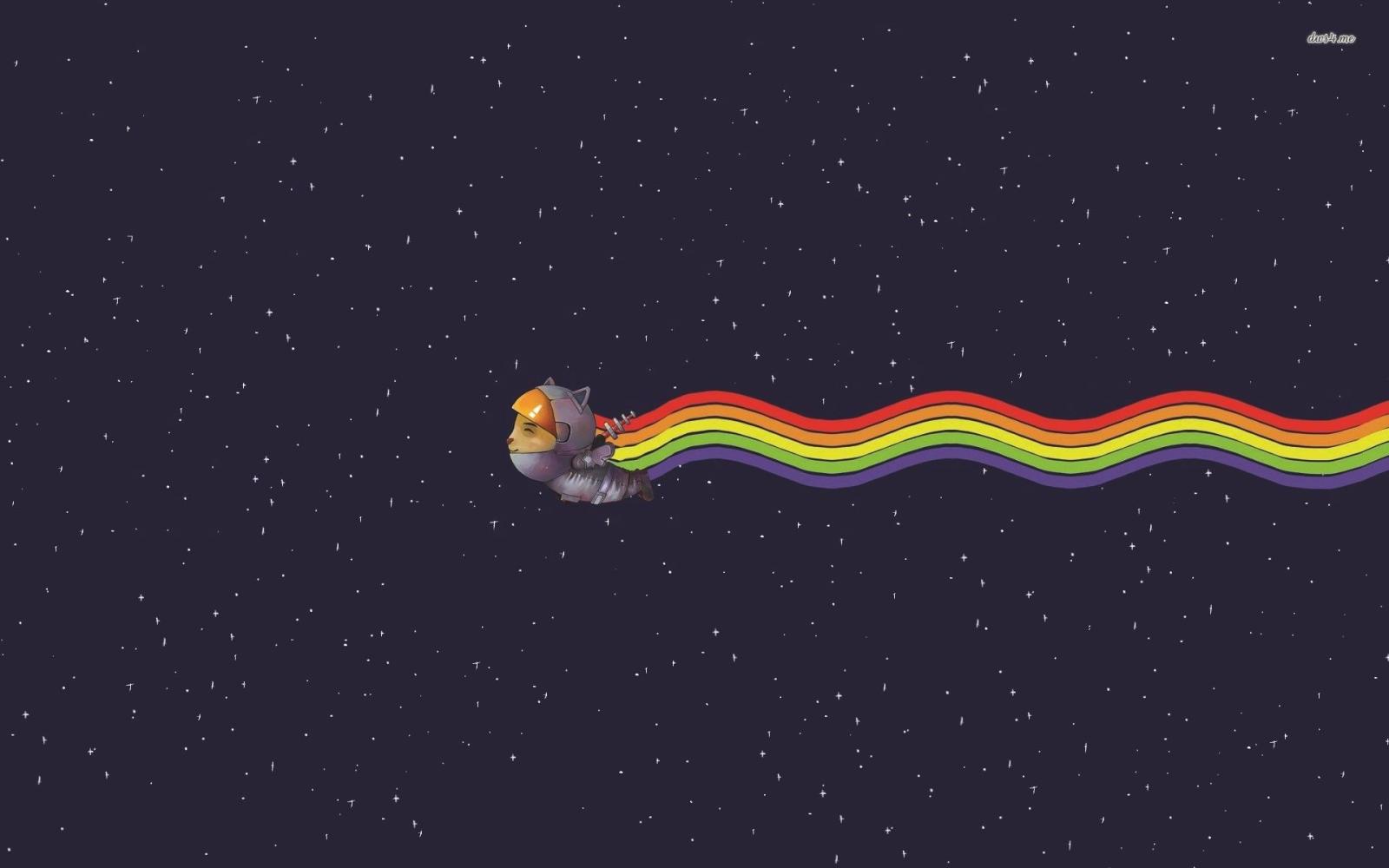 1920x1200 Teemo Nyan Cat Flying Wallpaper - Star (#193827) - HD Wallpaper