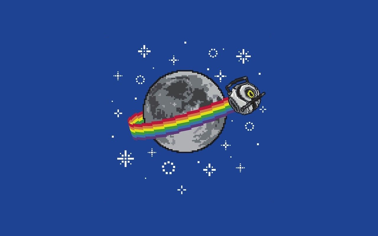 1280x800 Portal, Nyan Cat, space, nyan :: Wallpapers
