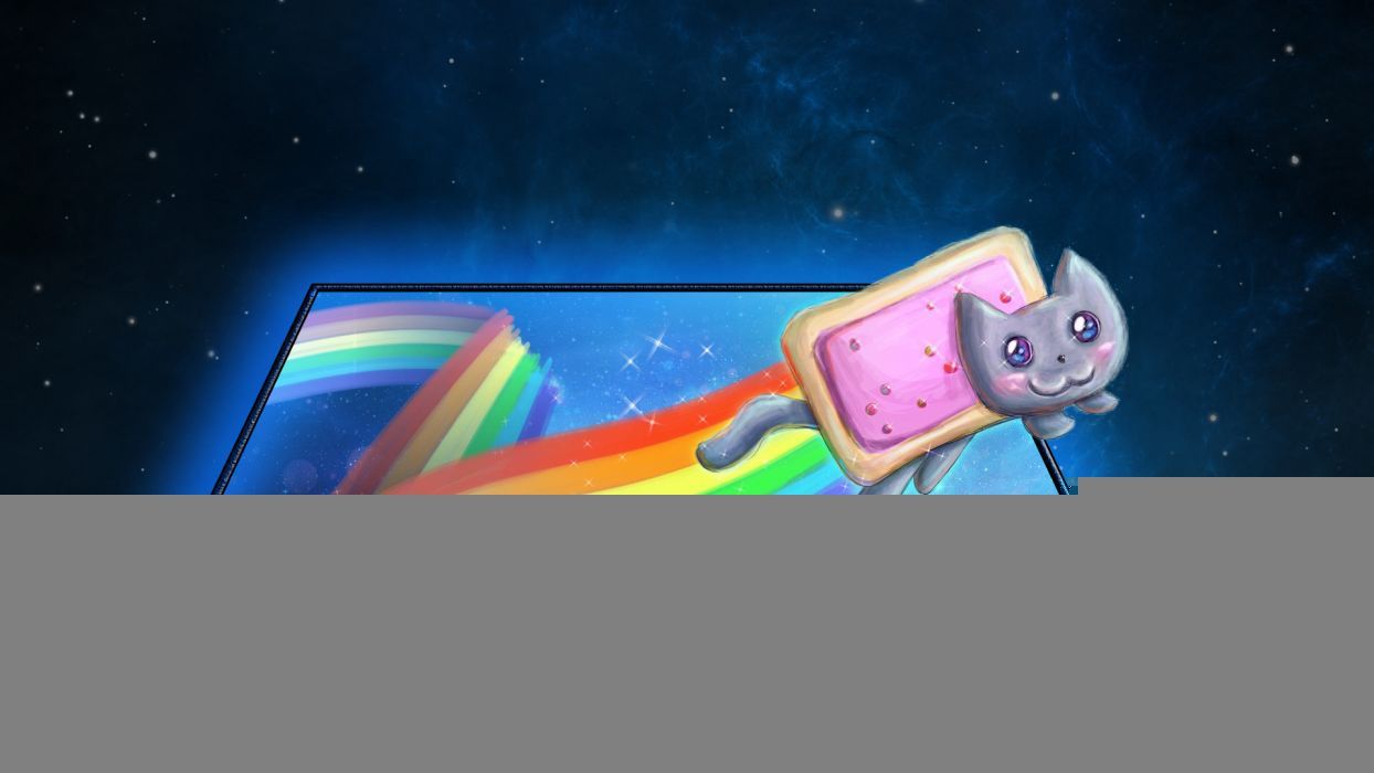1244x700 Nyan Cat Meme Rainbow Drawing Stars wallpaper | 1920x1080 | 218971