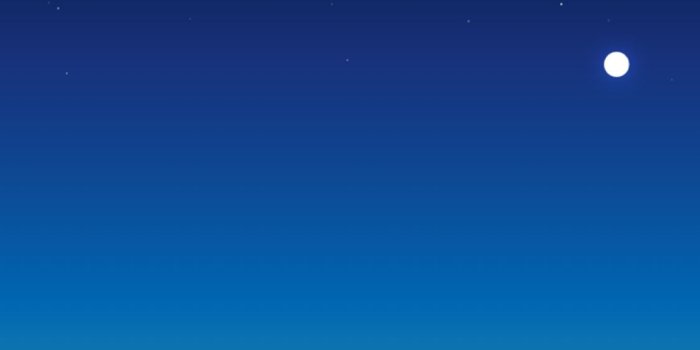 1125x2436 A Blue Sky And The Moon Simple Iphone Wallpaper, Teen - Night