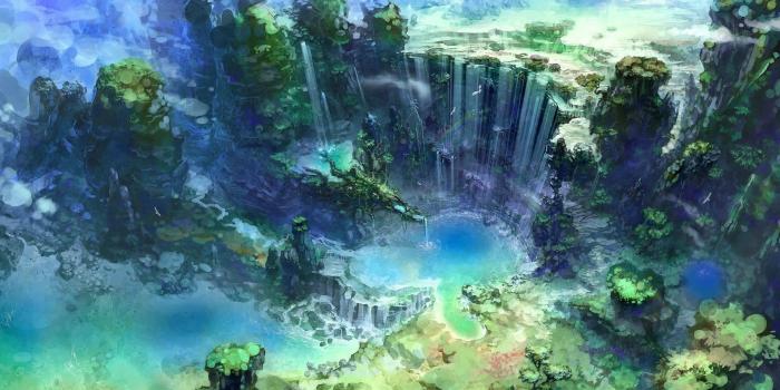 1920x1080 Surreal waterfalls digital wallpaper, nature, landscape HD