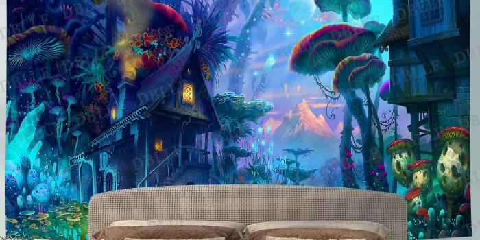 1500x1500 Amazon.com: DBLLF Poster Psychedelic Mushroom Tapestry Trippy