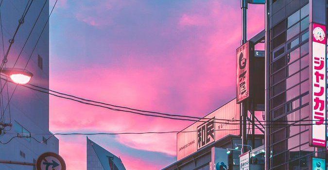 675x1200 Anime Aesthetic City Wallpapers