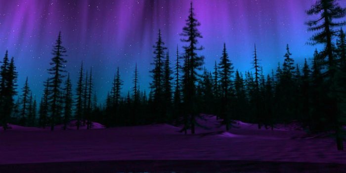 1024x768 purple northern lights wallpaper | Northern lights, Night skies