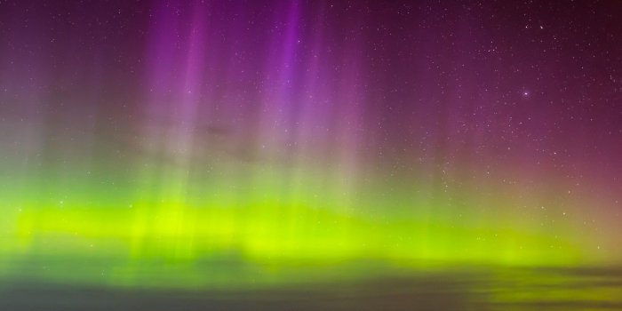 3415x3415 Download wallpaper 3415x3415 northern lights, aurora, horizon