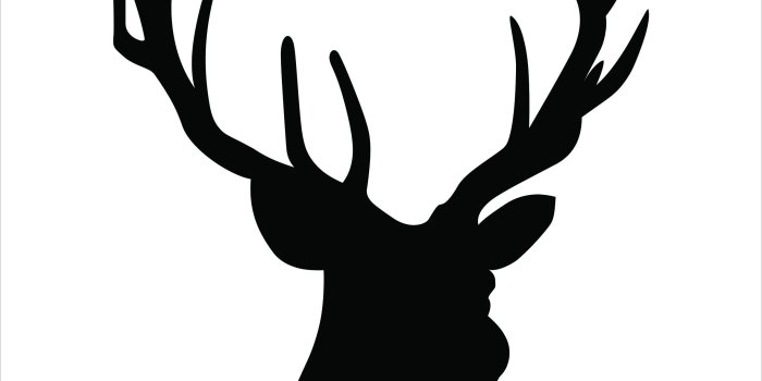 2360x2151 Black Mounted Deer Head Reindeer Clipart