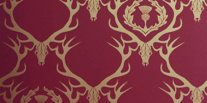 1000x1500 Deer Damask Wallpaper - Barneby Gates