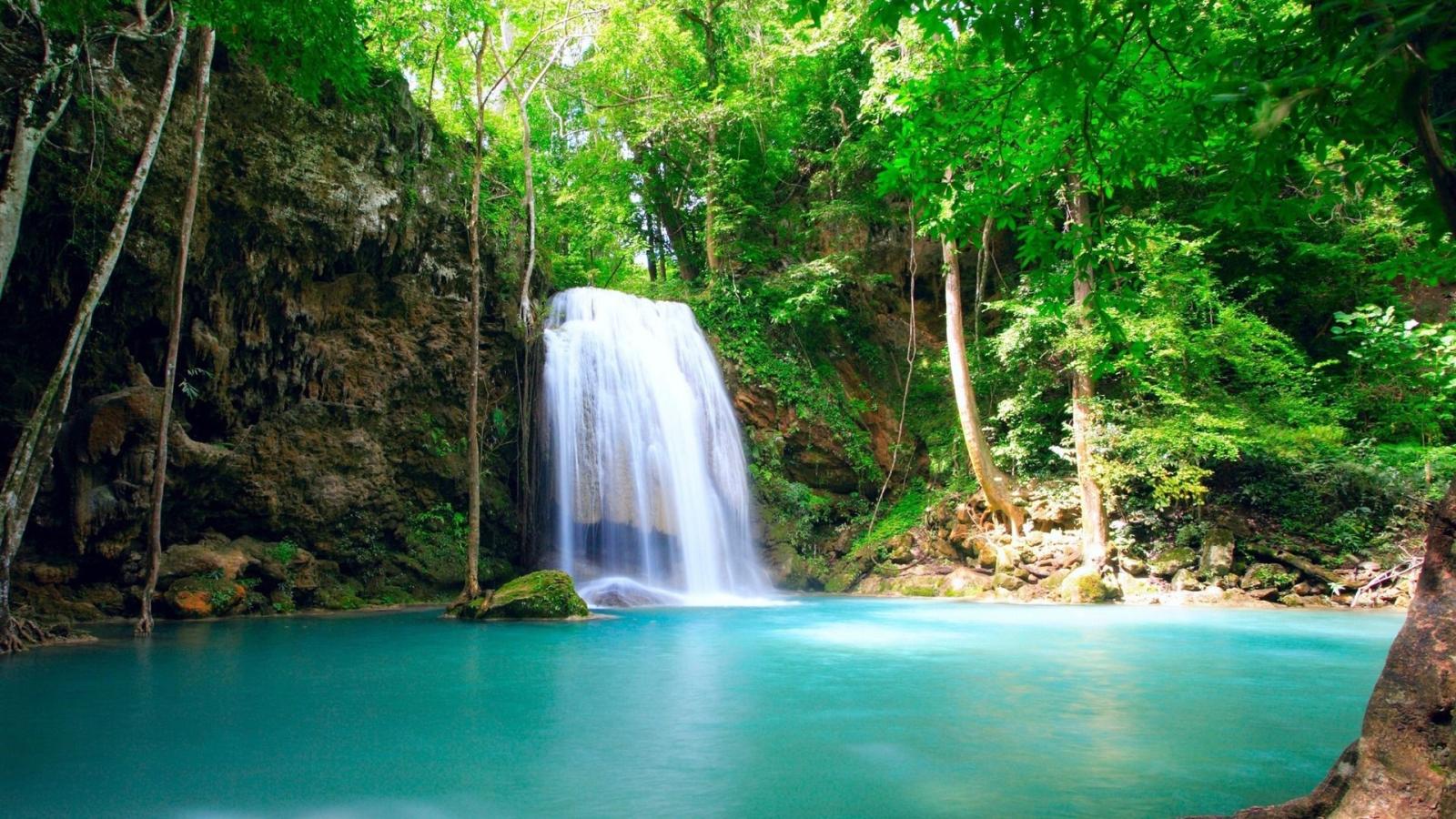 1920x1080 Forest Waterfalls Wallpapers HD