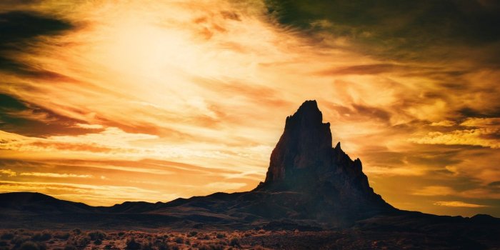 1332x850 Wallpaper USA, sky, desert, nature, sunset, Arizona, clouds, hill