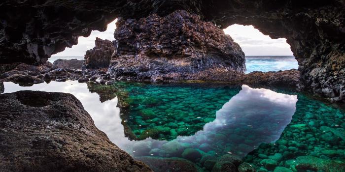 1920x1080 Cave at Charco Azul on El Hierro in the Canary Islands | Canary