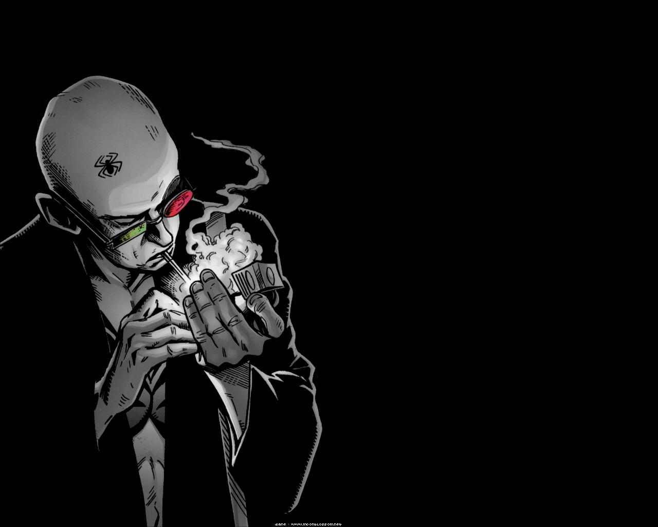 1280x1024 Anime Dark Smoking Wallpapers