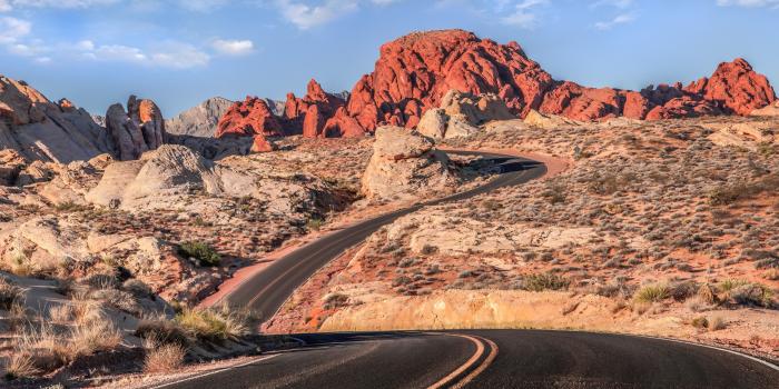 3840x2160 road, Mountain, Desert, Clouds, Warm Colors, Landscape, Nevada