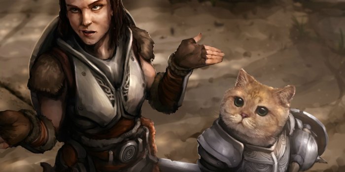 1920x1080 The Elder Scrolls V: Skyrim, Cat, Video Games, Lydia Wallpapers HD