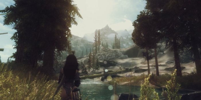 1920x1080 Black-haired female anime character, The Elder Scrolls V: Skyrim
