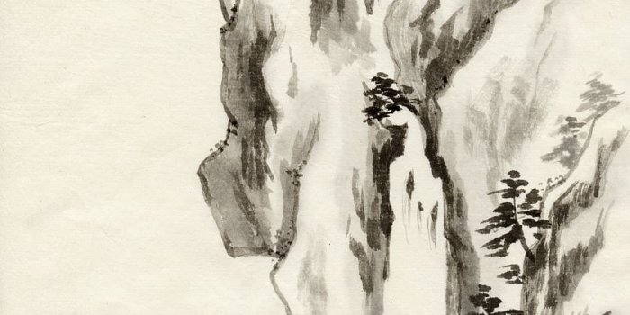 910x1287 HD wallpaper: gray and white mountain illustration, ink