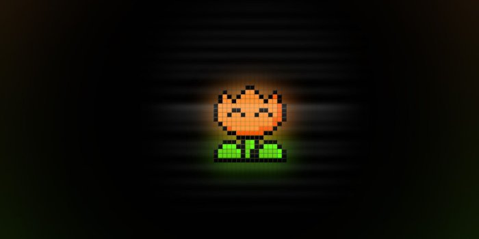 1680x1050 Mario 8-Bit Flower Black Nintendo SNES HD wallpaper | games