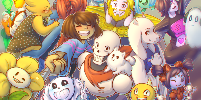 3507x2480 Monster Kid , Toriel , Flowey , Napstablook , Mettaton - Undertale