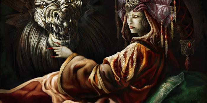 1920x1256 fantasy, Art, Dark, Horror, Demon, Monster, Creature, Women, Asian
