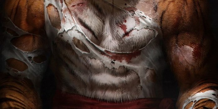 950x1534 Tiger warrior, humanoid, art Wallpaper