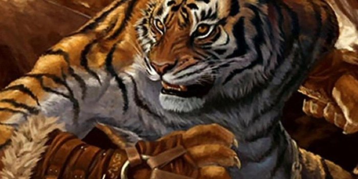 1280x1024 Wallpaper: Mighty, Tiger Warrior, Animal, Fantasy, Armed, Ambush
