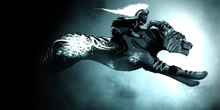 1920x1200 Warrior riding a tiger wallpaper - Fantasy wallpapers - #23159
