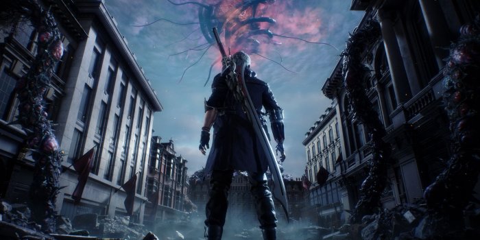 2560x1024 Download Devil May Cry 5, E3 2018, video game wallpaper, 2560x1024