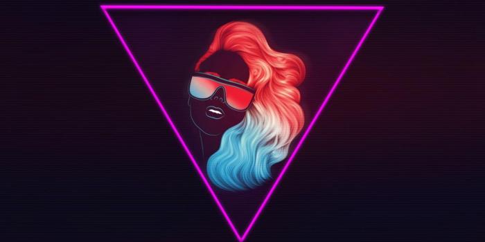 1332x850 Neon Retro Girl Wallpapers