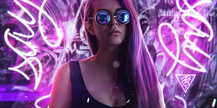 2560x1700 2560x1700 Pavel Blonde Girl Neon Light Chromebook Pixel HD 4k