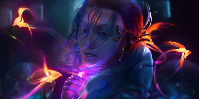 2560x1440 Neon Fairy Girl Wallpapers | Wallpapers HD