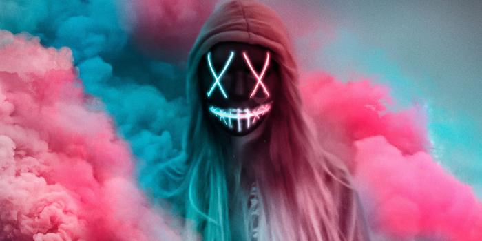 3240x1822 2048x1152 Neon Mask Girl Colorful Gas 2048x1152 Resolution HD 4k