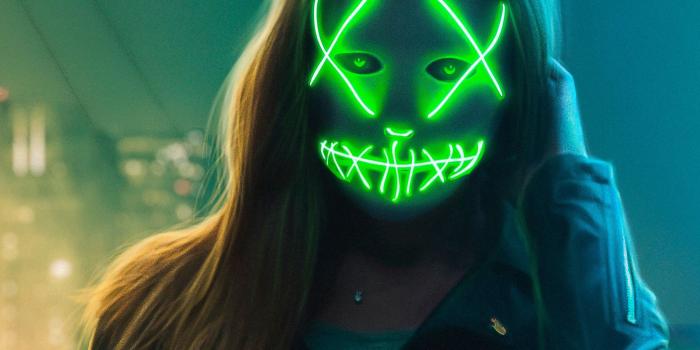 2048x2048 Neon Eye Mask Girl