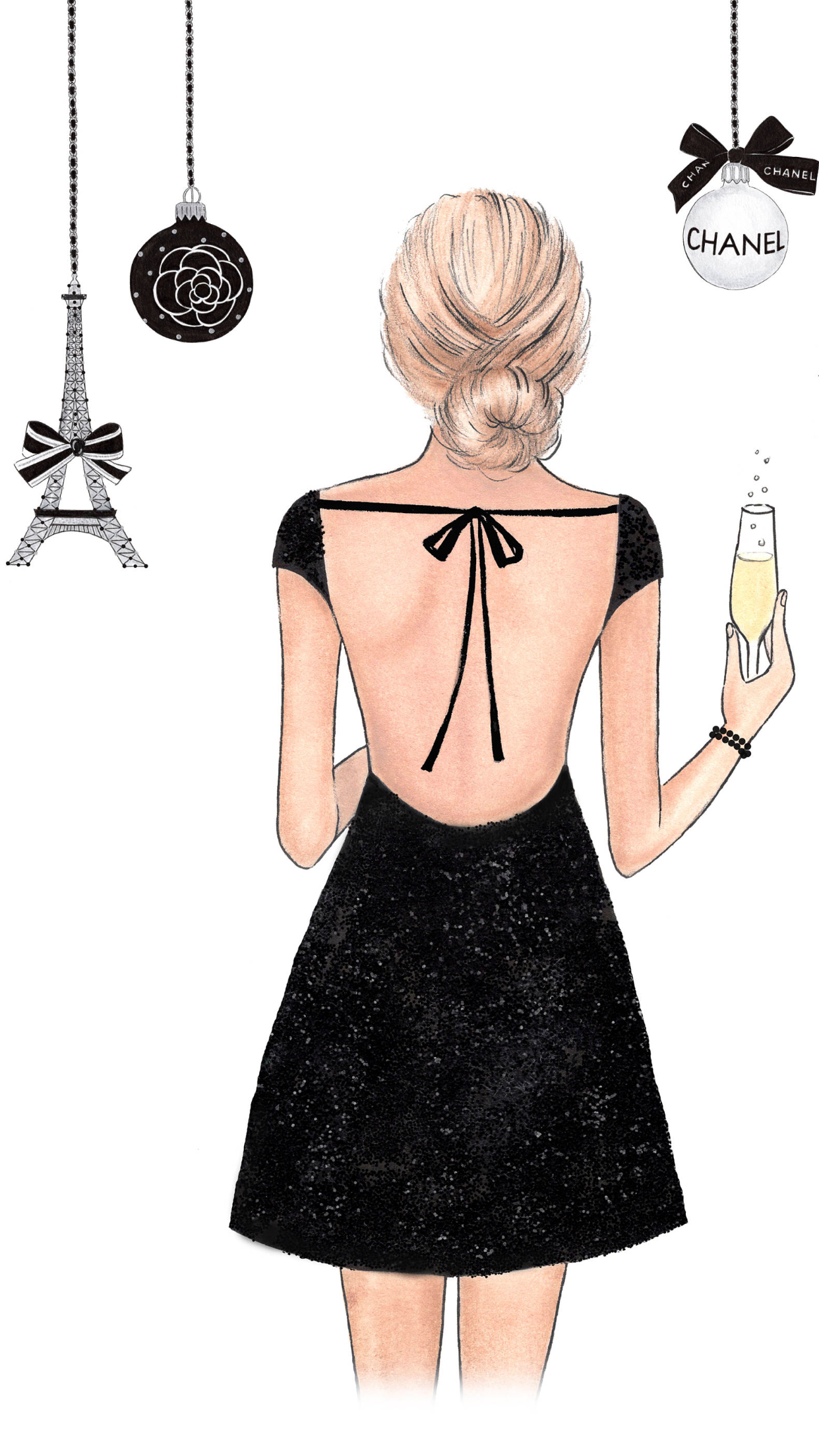 1242x2208 Black Magic Christmas~ | Fashion sketches, Fashion drawing