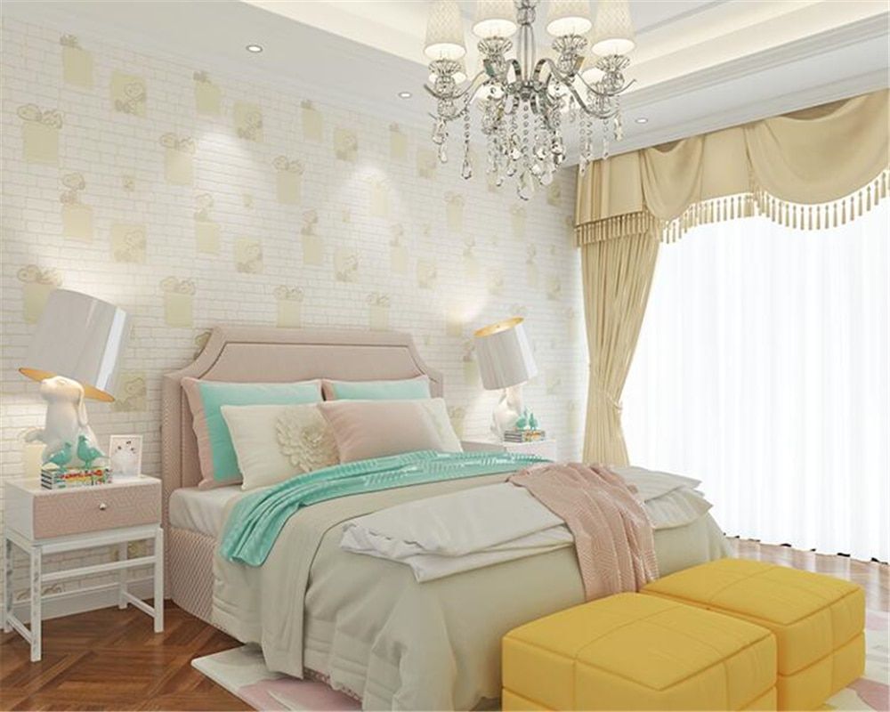 1000x800 beibehang vinyl wall 3d stereo non woven cute fashion puppy