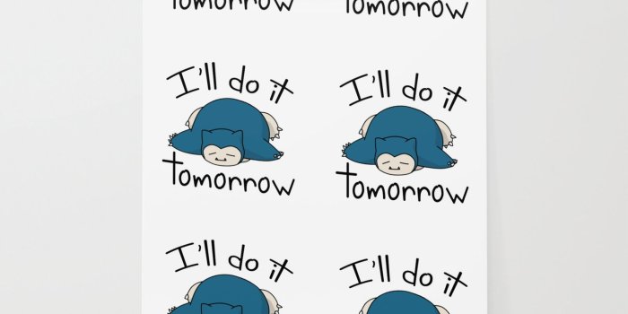 1500x1500 Snorlax i'll do it tomorrow Wallpaper by riveragerald | Society6