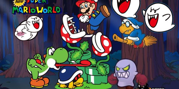1093x722 Super Mario World Halloween Wallpaper - Super Mario Halloween