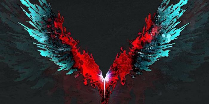 1680x1050 Download Devil May Cry 5, video game, wings, logo wallpaper
