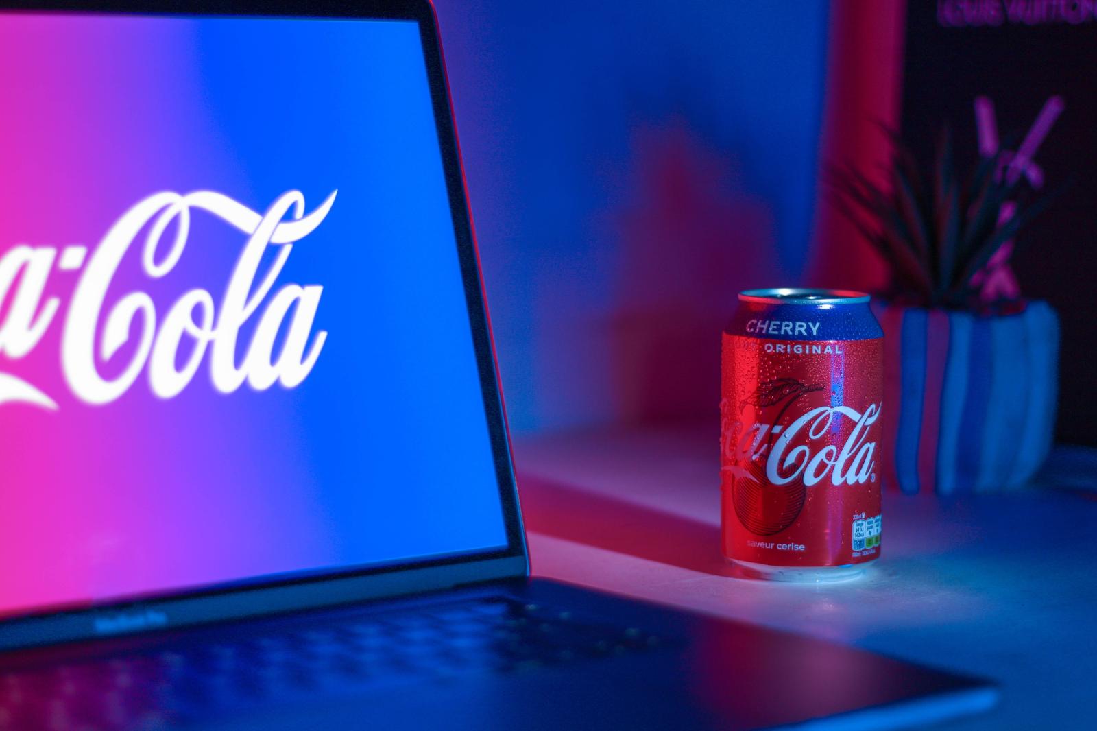 6000x4000 Coca-Cola soda can beside laptop photo – Free Computer Image on