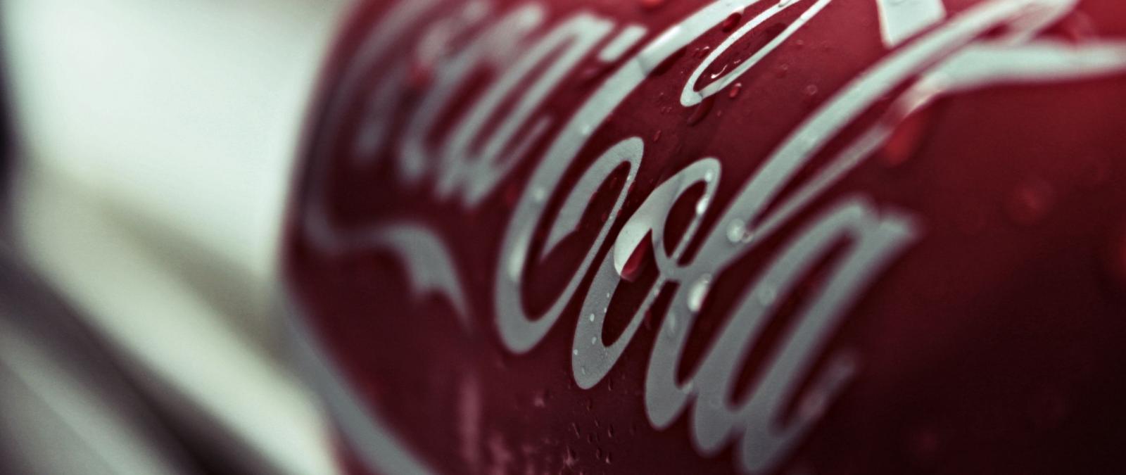 2560x1080 Download wallpaper 2560x1080 bank, coca cola, label, brand dual