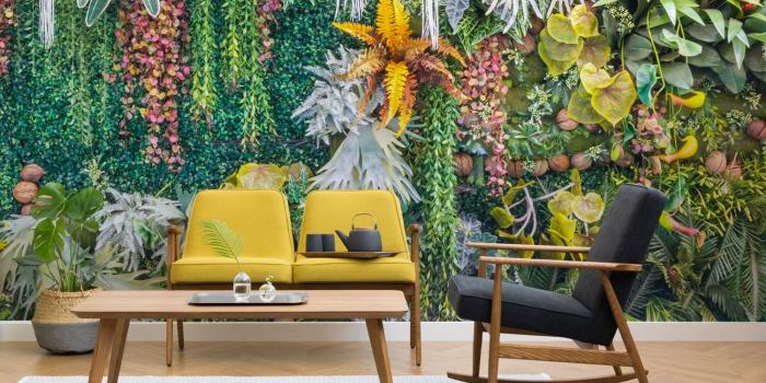 1501x1000 Vertical Garden Floral Wallpaper Mural | Murals Wallpaper