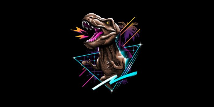 2560x1440 2560x1440 Tyrannosaurus Rex Dinosaur Retrowave 1440P Resolution