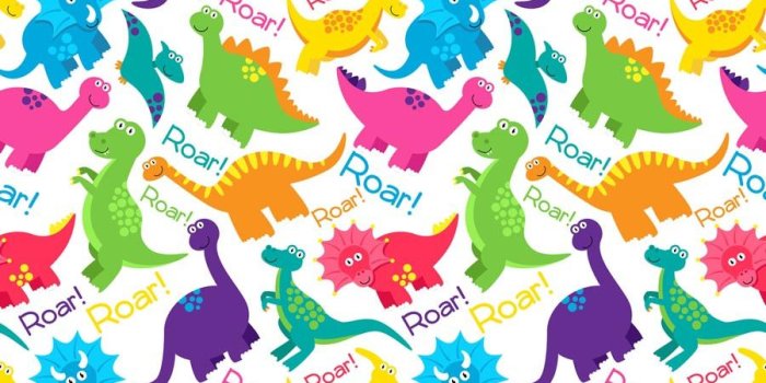 900x900 Rainbow Dinosaur Pattern Mural | Murals Your Way