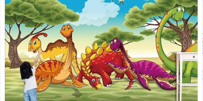 1078x814 3D Custom Wall Papers Home Decor Photo Wallpaper Jurassic Dinosaur