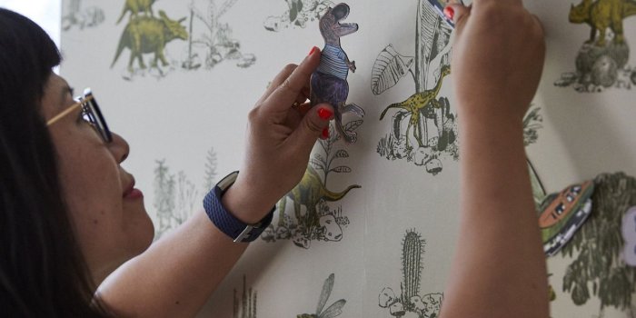 1261x1892 Best-Selling Magnetic Dinosaur Wallpaper﻿ Wins Etsy Design Award
