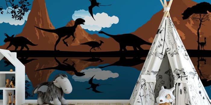 3000x1997 Dinosaur Land Wallpaper Murals Non woven wallpaper Made to | Etsy