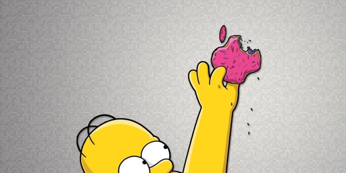 2048x2048 Hommer #Simpson eating the #Apple #donut! Get it for your