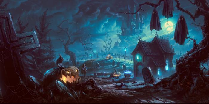 3500x1571 Halloween Background Pics ·① WallpaperTag