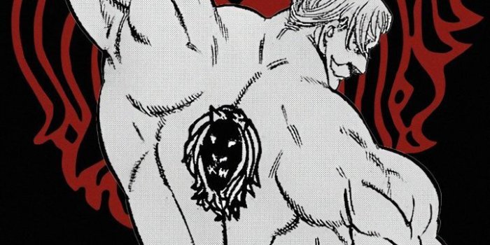 720x1280 Black and white, Escanor, minimal, art, The Seven Deadly Sins