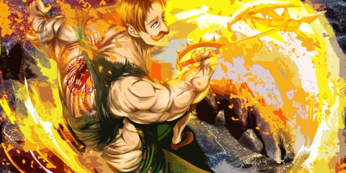 2560x1600 Wallpaper of Escanor, The Seven Deadly Sins, Fire, Art, Sun